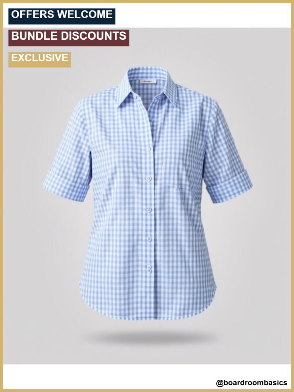 Plaid Button Down Long Sleeve Blouse Cotton Collared Shirt Work Top